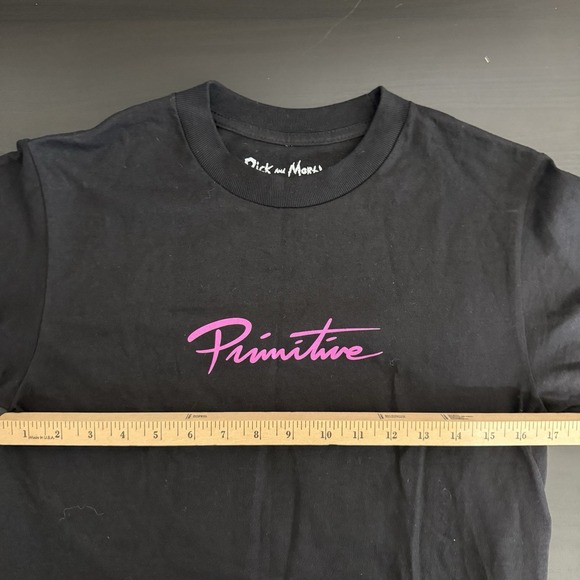 Primitive Rick & Morty T shirt Size Small Black Neon‎ Pink Graphic Tee - Picture 4 of 5